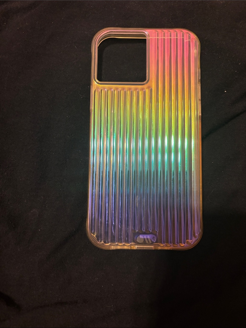 case-mate Iridescent Rainbow Stripe Phone Case in Pink, Yellow, Green, Blue